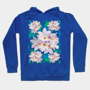 Plumeria Bouquet Exotic Summer Pattern Hoodie